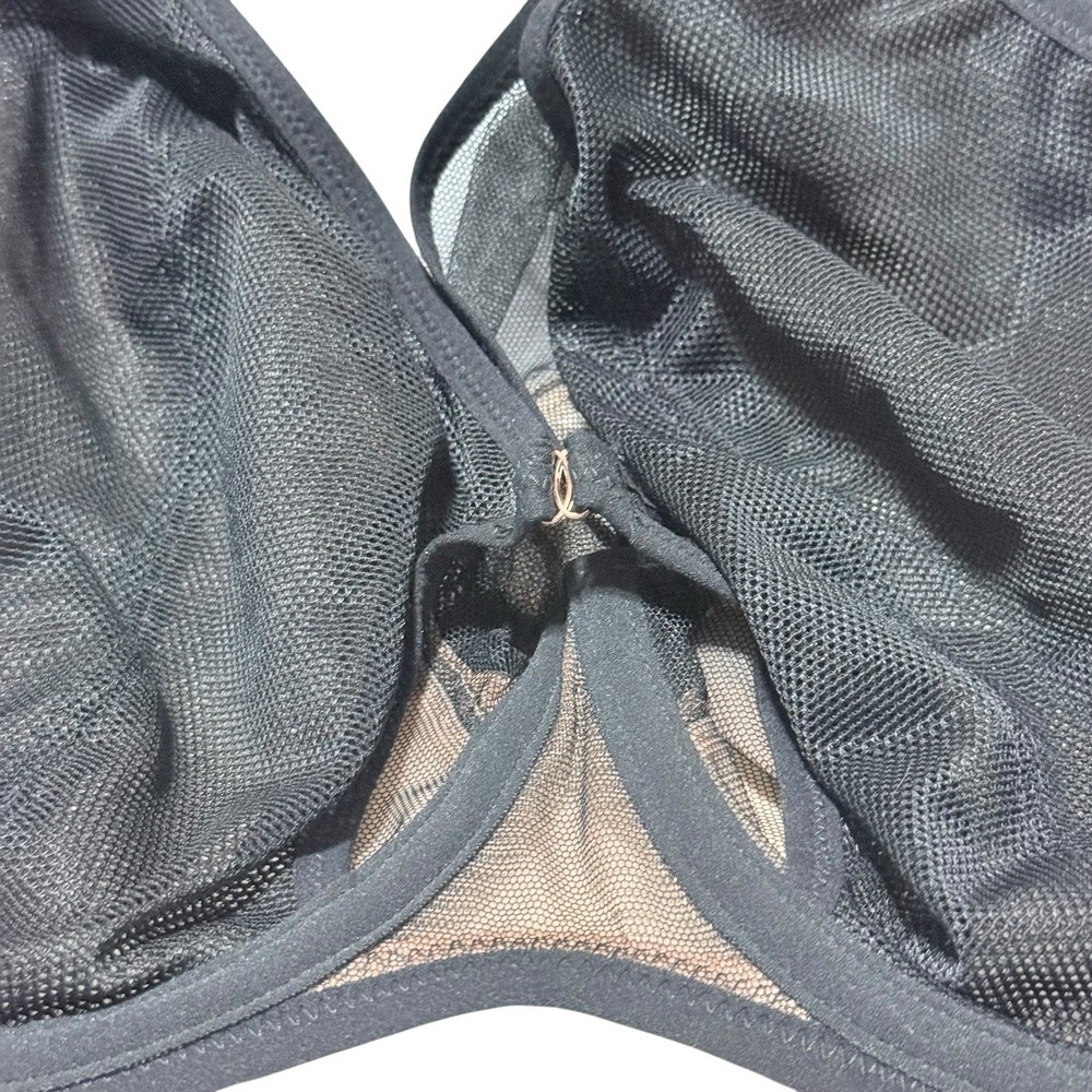 Elomi NWT EL301202blk  34M Black Plunge Kintai Bra Underwire - Picture 3 of 6